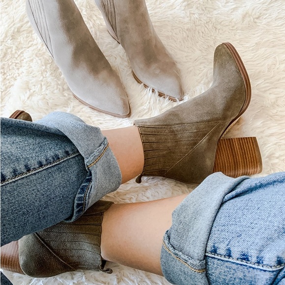 Marc Fisher Oshay Suede Leather Pointed Toe Bootie Size 7 - Picture 4 of 9